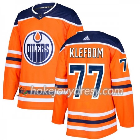Pánské Hokejový Dres Edmonton Oilers Oscar Klefbom 77 Adidas 2017-2018 Oranžová Authentic